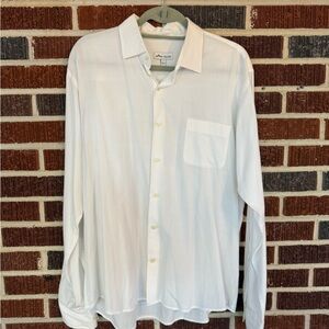 Peter Millar White Linen Casual Button Down Shirt